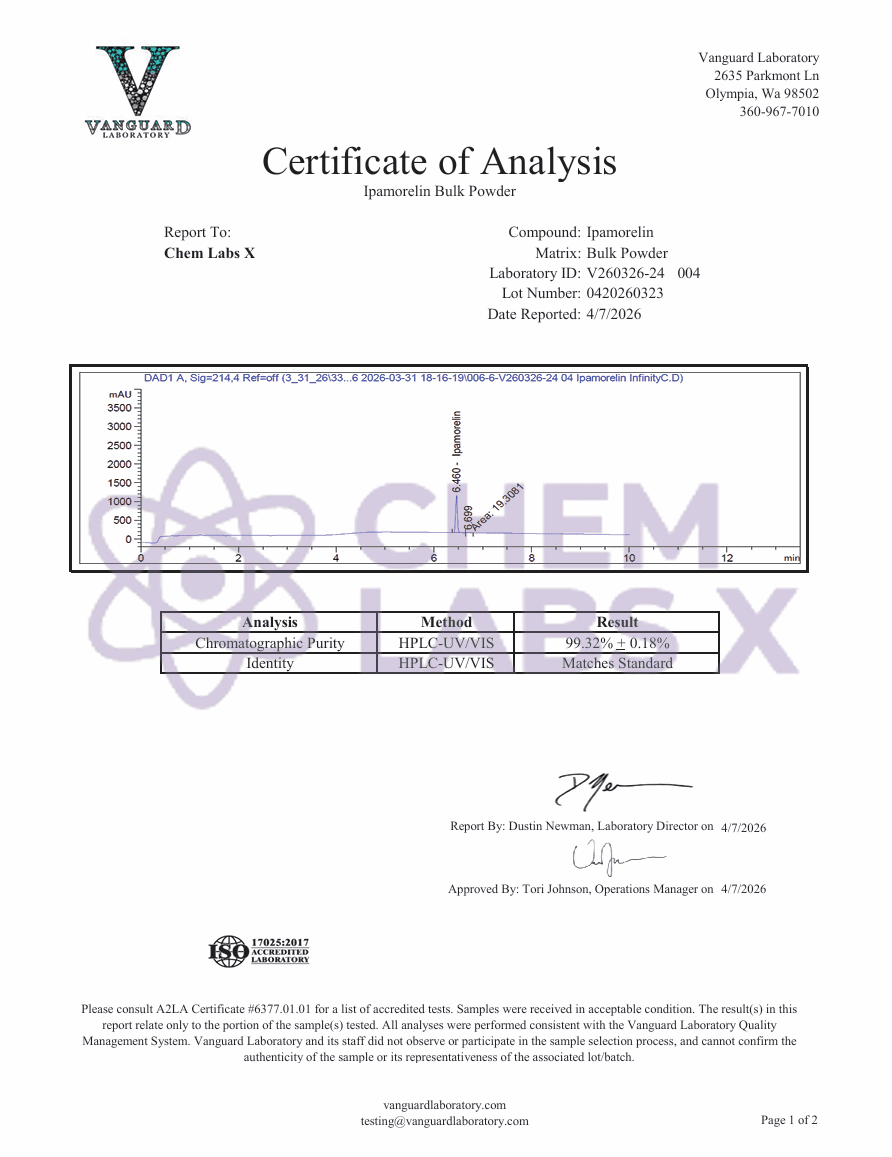 COA — Ipamorelin (10mg)