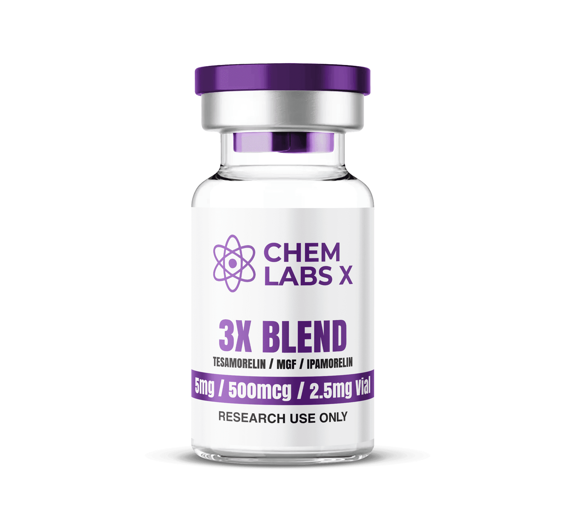 3X Blend Tesamorelin (5mg) / MGF (500mcg) / Ipamorelin (2.5mg)